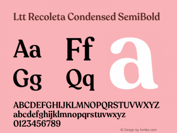 Ltt Recoleta Condensed SemiBold Version 1.000;Glyphs 3.2 (3221)图片样张