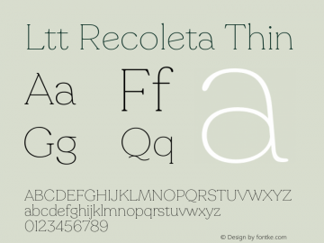 Ltt Recoleta Thin Version 1.000;Glyphs 3.2 (3221)图片样张