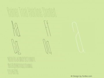 Rainer Trial Hairline Slanted Version 1.011;FEAKit 1.0图片样张