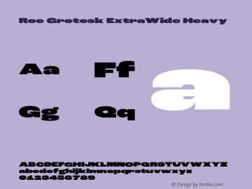 Roc Grotesk ExtraWide Heavy Version 1.000;PS 001.000;hotconv 1.0.88;makeotf.lib2.5.64775图片样张