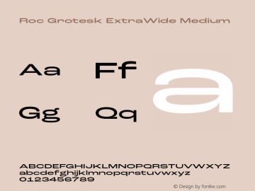 Roc Grotesk ExtraWide Medium Version 1.000;PS 001.000;hotconv 1.0.88;makeotf.lib2.5.64775图片样张