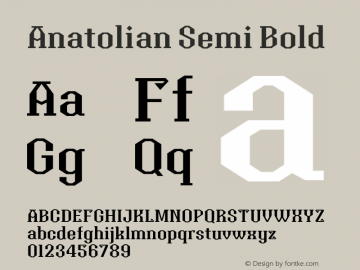 Anatolian-SemiBold Version 1.000图片样张