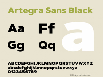 ArtegraSans-Black Version 1.007图片样张