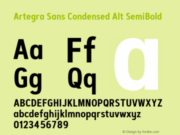 ArtegraSansCnAlt-SBold Version 1.007图片样张