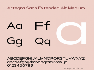 ArtegraSansExAlt-Medium Version 1.007图片样张