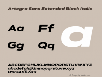 ArtegraSansEx-BlackIt Version 1.007图片样张