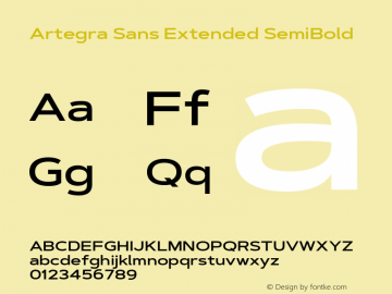 ArtegraSansEx-SemiBold Version 1.007图片样张