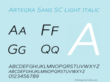ArtegraSansSC-LightIt Version 1.007图片样张