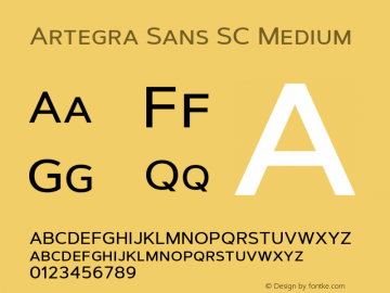 ArtegraSansSC-Medium Version 1.007图片样张