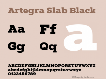 ArtegraSlab-Black Version 1.003图片样张