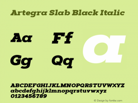ArtegraSlab-BlackItalic Version 1.003图片样张