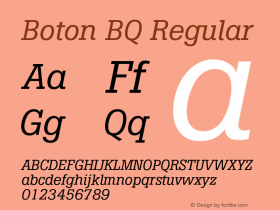 Boton BQ Regular 001.000 Font Sample