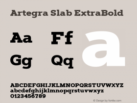 ArtegraSlab-ExtraBold Version 1.003图片样张