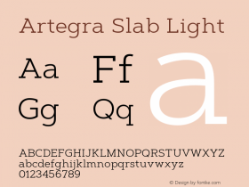 ArtegraSlab-Light Version 1.003图片样张
