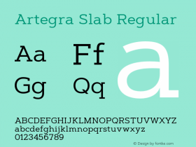 ArtegraSlab-Regular Version 1.003图片样张