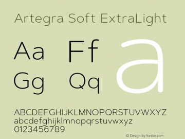 ArtegraSoft-ExtraLight Version 1.000图片样张