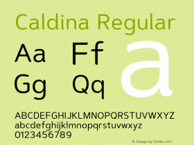Caldina-Regular Version 1.003图片样张