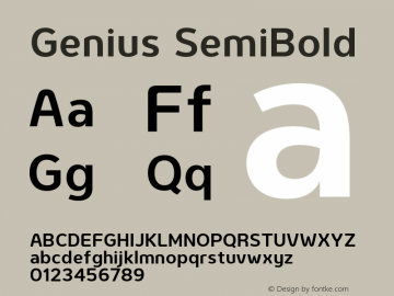 Genius-SemiBold Version 1.003图片样张