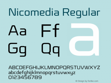 Nicomedia-Regular Version 1.001图片样张