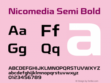 Nicomedia-SemiBold Version 1.001图片样张