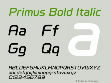 Primus-BoldItalic Version 1.004图片样张