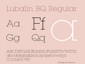 Lubalin BQ Regular 001.000图片样张