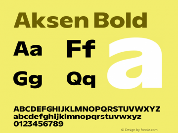 Aksen Bold Version 3.003图片样张