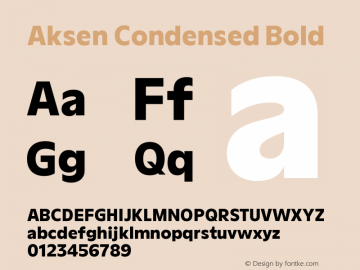 Aksen Condensed Bold Version 3.003图片样张
