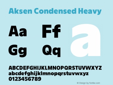 Aksen Condensed Heavy Version 3.003图片样张