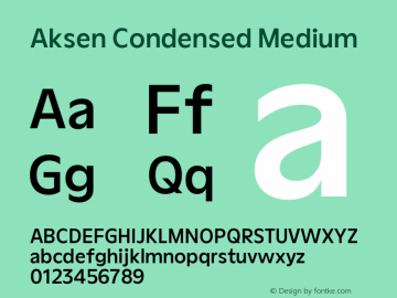 Aksen Condensed Medium Version 3.003图片样张