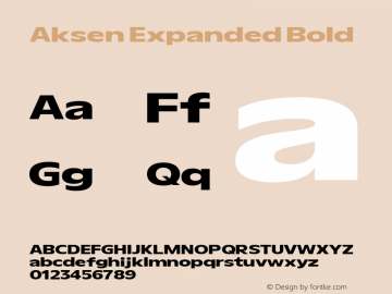 Aksen Expanded Bold Version 3.003图片样张