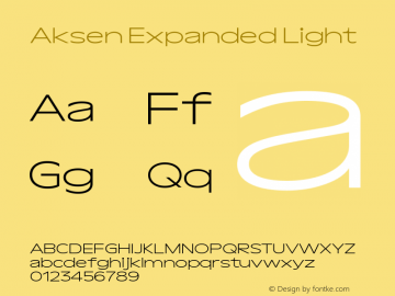Aksen Expanded Light Version 3.003图片样张