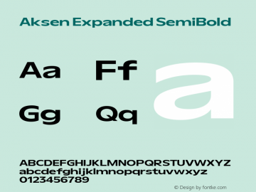 Aksen Expanded SemiBold Version 3.003图片样张
