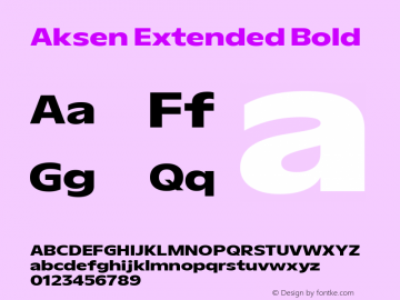 Aksen Extended Bold Version 3.003图片样张