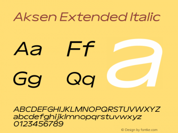 Aksen Extended Italic Version 3.003图片样张
