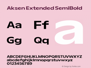Aksen Extended SemiBold Version 3.003图片样张