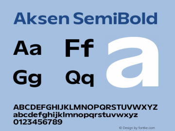 Aksen SemiBold Version 3.003图片样张