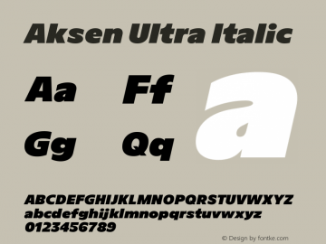Aksen Ultra Italic Version 3.003图片样张