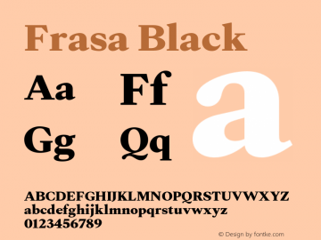 Frasa Black Version 2.001;hotconv 1.0.109;makeotfexe 2.5.65596图片样张