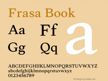 Frasa Book Version 2.001;hotconv 1.0.109;makeotfexe 2.5.65596图片样张