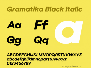 Gramatika Black Italic 2.001图片样张