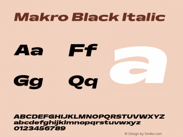 Makro Black Italic Version 2.003图片样张