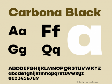 Carbona Black Version 1.001;hotconv 1.0.109;makeotfexe 2.5.65596图片样张