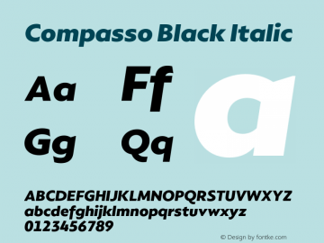 Compasso Black Italic Version 1.000图片样张