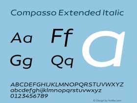 Compasso Extended Italic Version 1.000图片样张