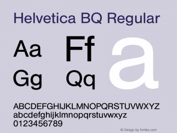 Helvetica BQ Regular 001.000图片样张