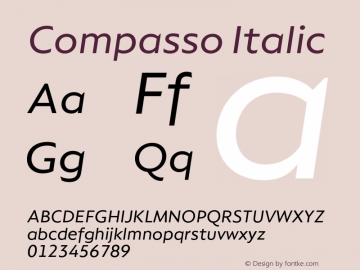 Compasso Italic Version 1.000图片样张