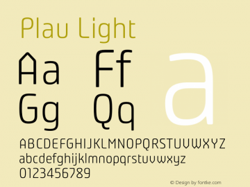 Plau-Light Version 2.001;PS 002.001;hotconv 1.0.56;makeotf.lib2.0.21325图片样张