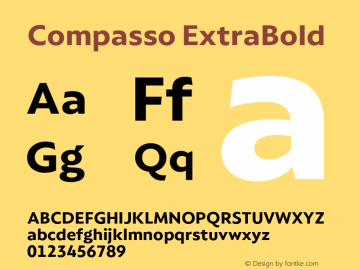 Compasso ExtraBold Version 1.000图片样张