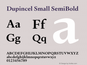 Dupincel Small SemiBold Version 1.000图片样张